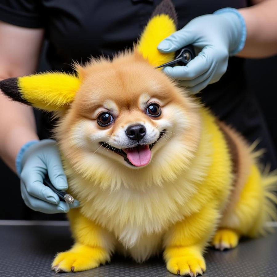 Pikachu Dog Grooming