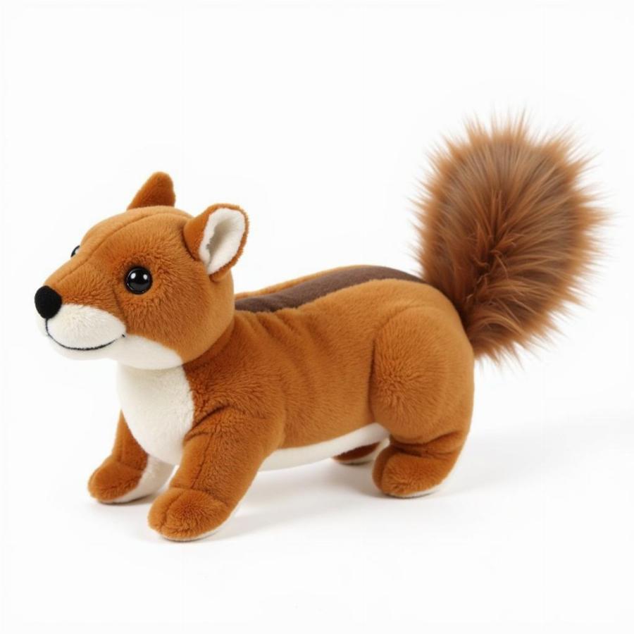 Plush Squirrel Dog Toy for Gentle Play