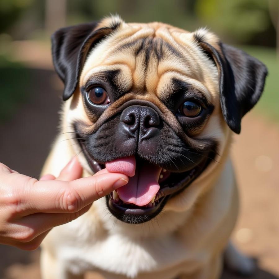 Pug Giving Affectionate Kisses