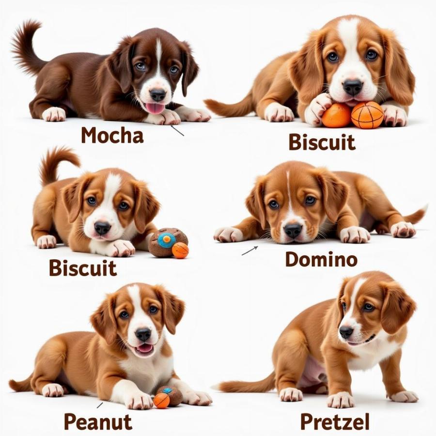 Quirky Brown and White Dog Names