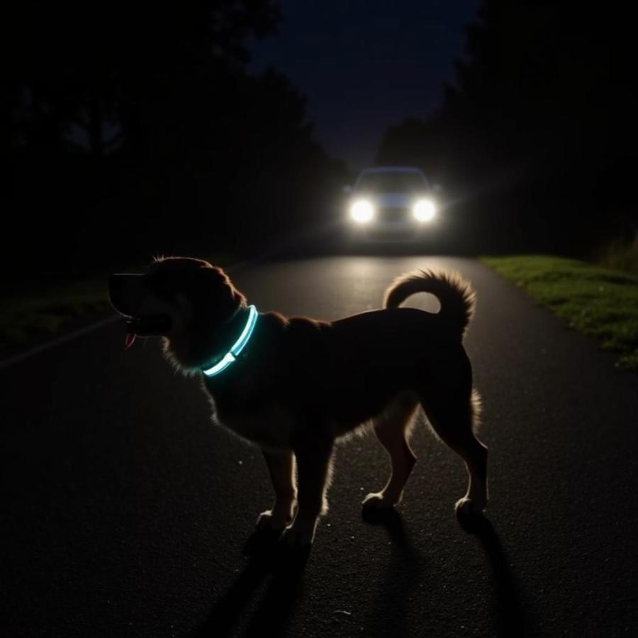 Reflective Dog Collar Enhancing Nighttime Visibility