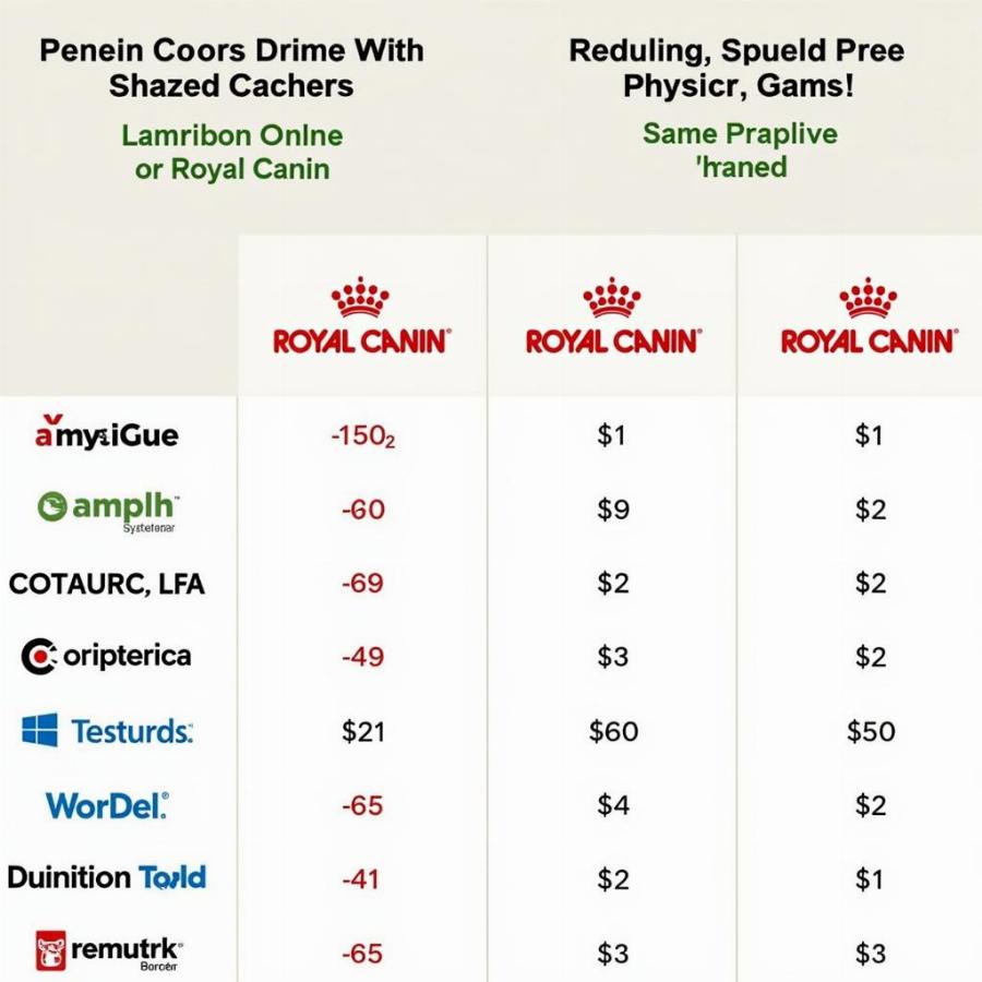 Royal Canin Price Comparison Across Retailers