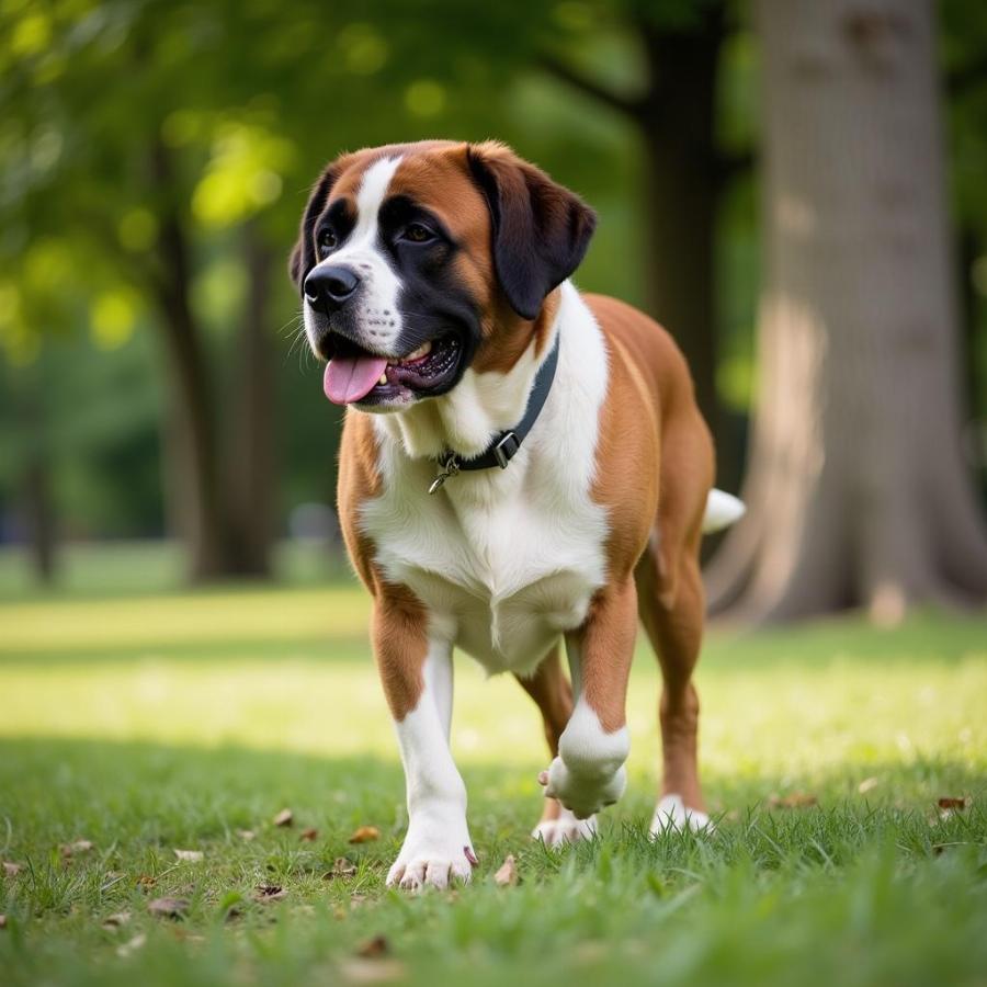 Saint Bernard Exercising