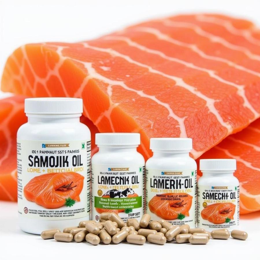 Salmon fish oil capsules for dogs are a convenient way to supplement your pet's diet.