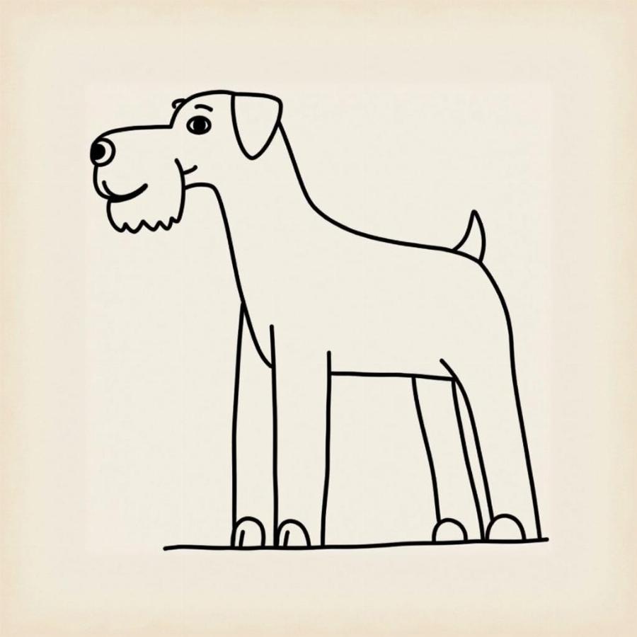 Schnauzer Stick Figure Facial Features