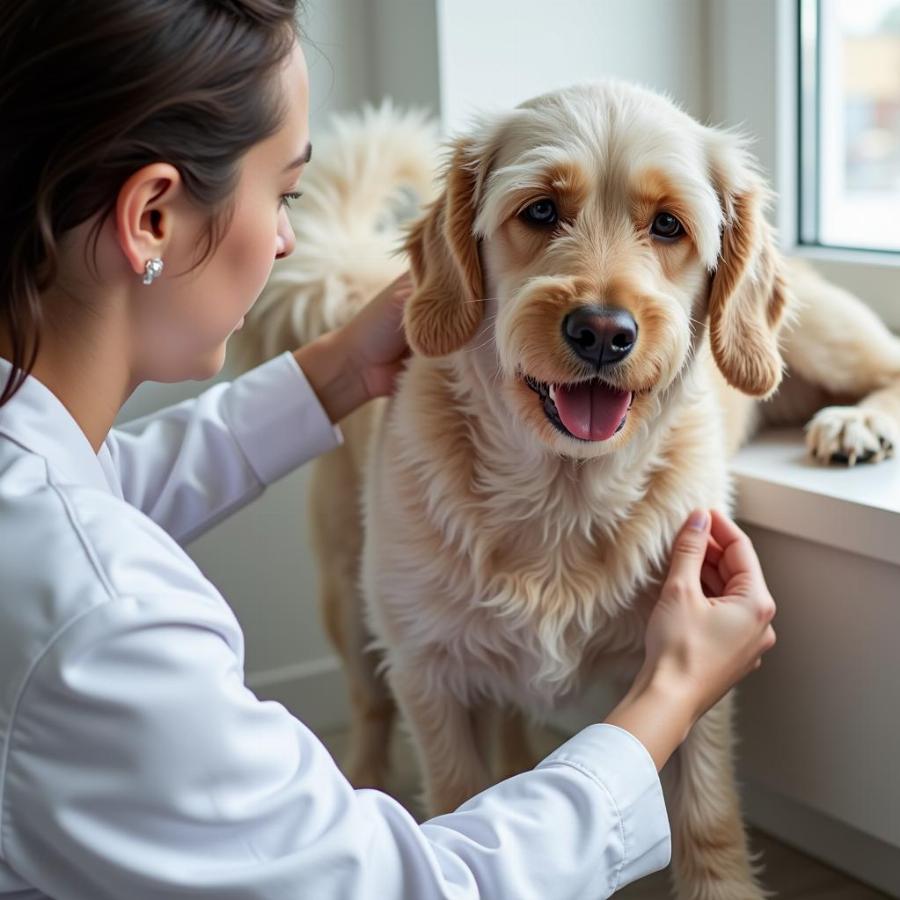 Senior Dog at Vet Checkup