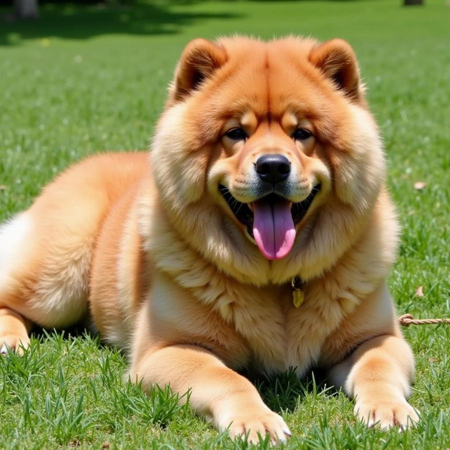 Shaved Chow Chow in Summer