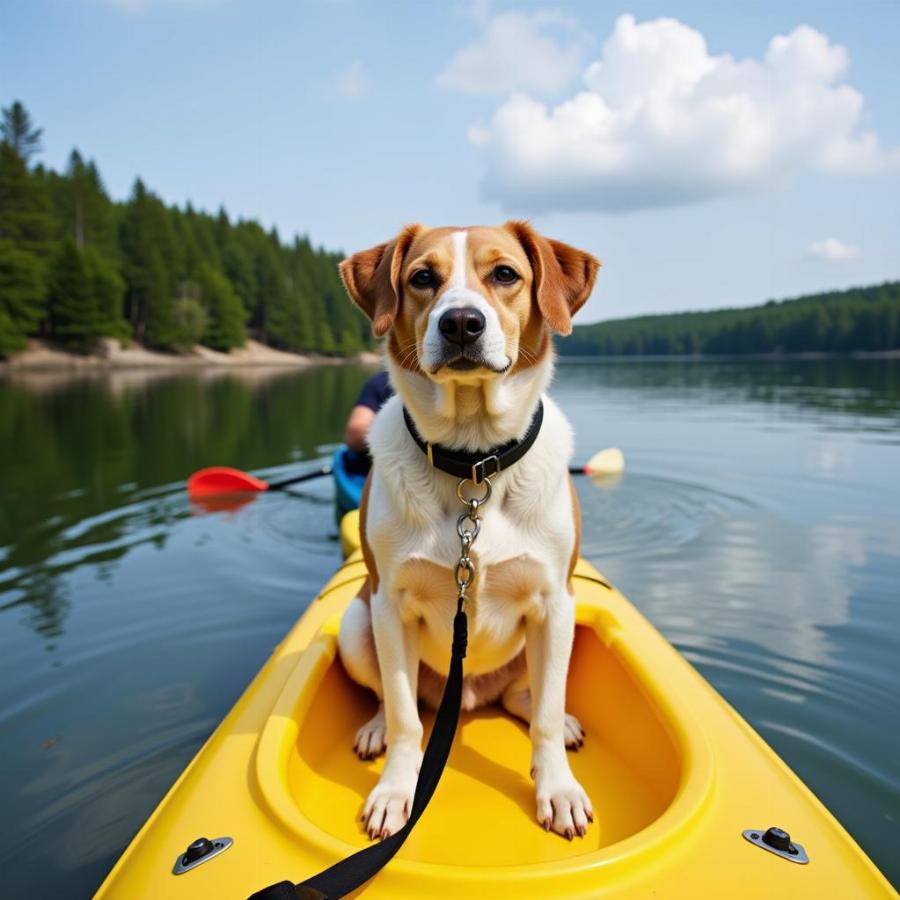 Dog on a Sit-on-Top Kayak