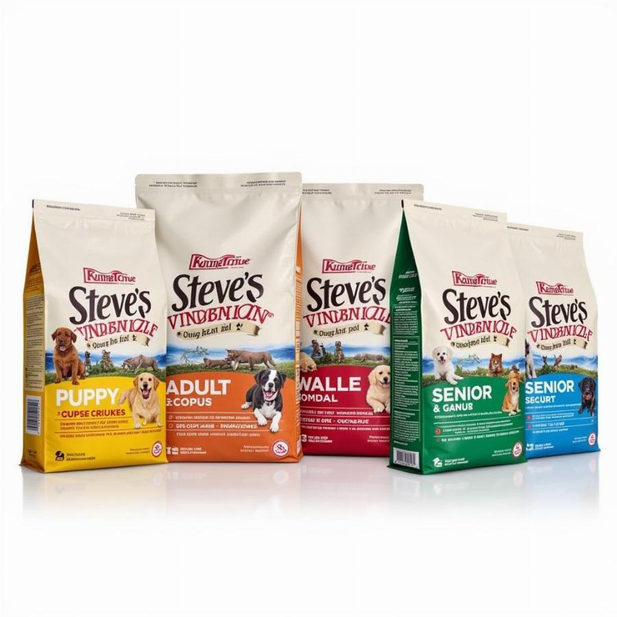 Different Varieties of Steve's Dog Food