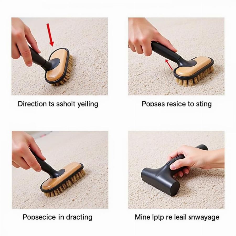 Using a dog hair carpet brush effectively