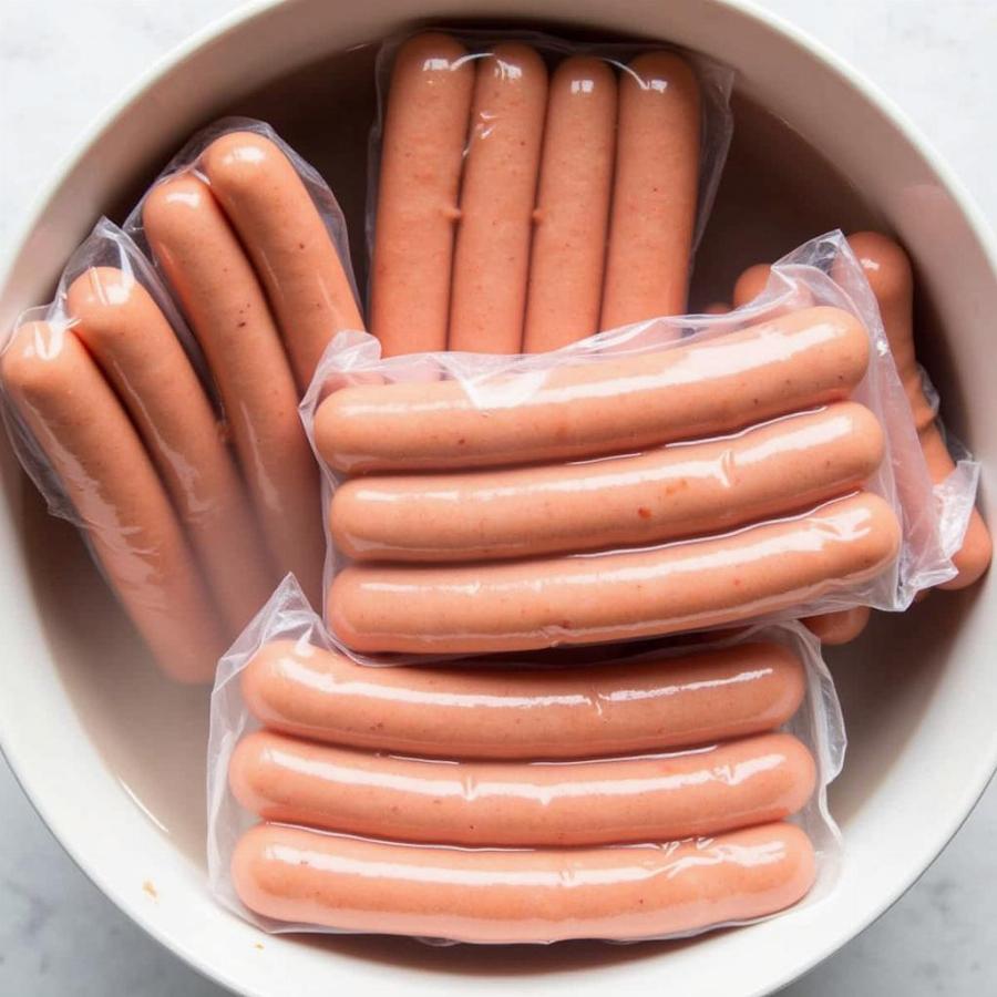 Thawing Hot Dogs in Cold Water