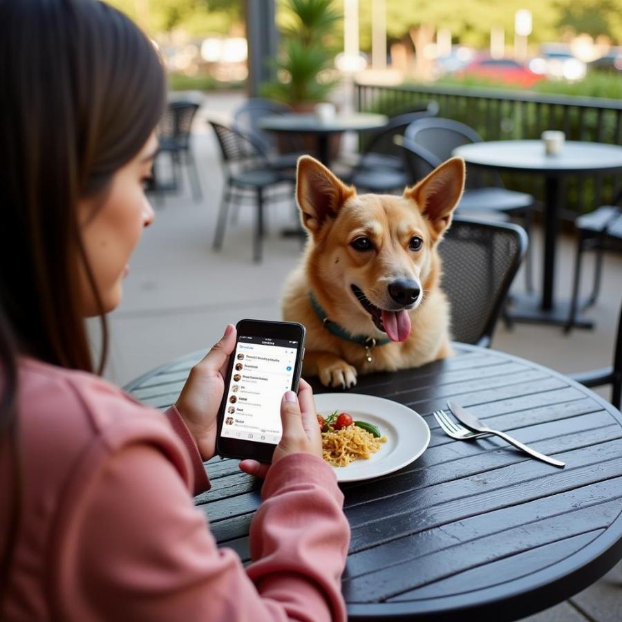 Searching for dog-friendly restaurants in San Antonio