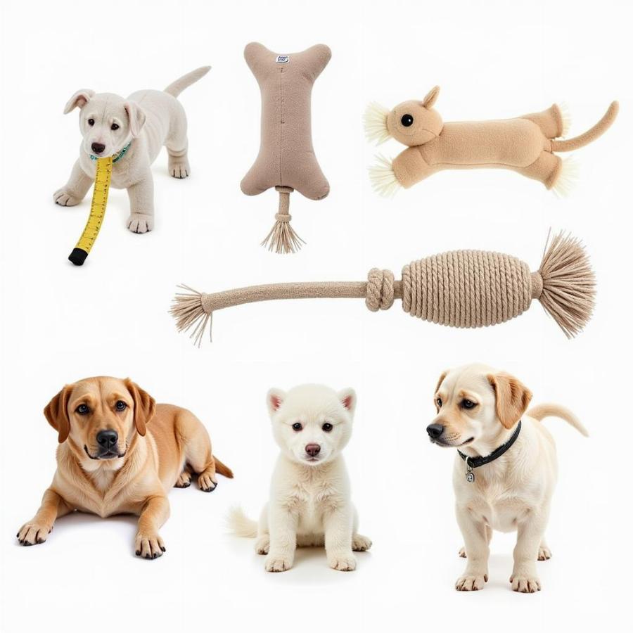 Various Tough Stuffed Dog Toys