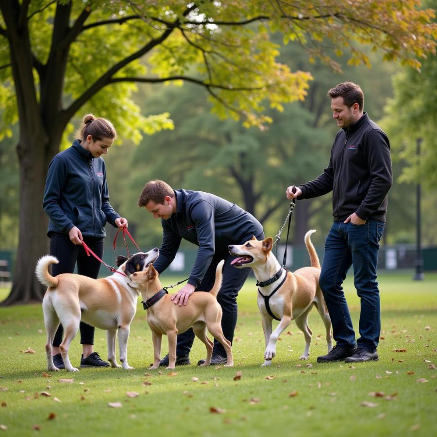 Dog Owners Connecting at a Park