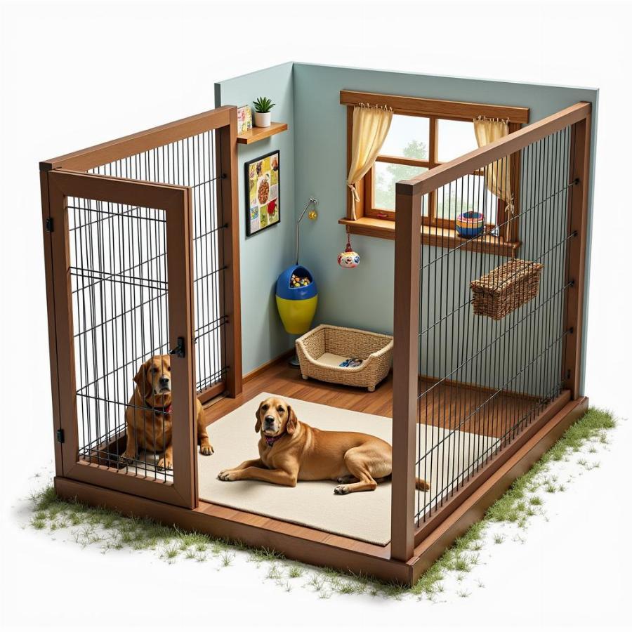 Dog kennel entertainment center: A comfortable and stimulating space for your dog