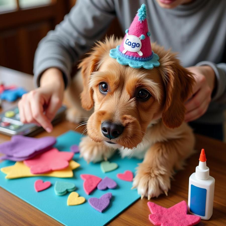 DIY dog birthday hats