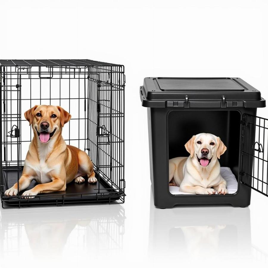 Two Different Sized Dog Crates