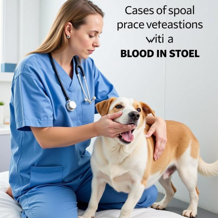 Veterinarian Examining a Dog