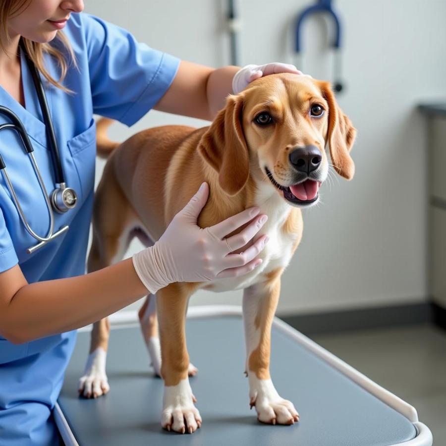 Veterinarian Examining Dog's Anal Glands