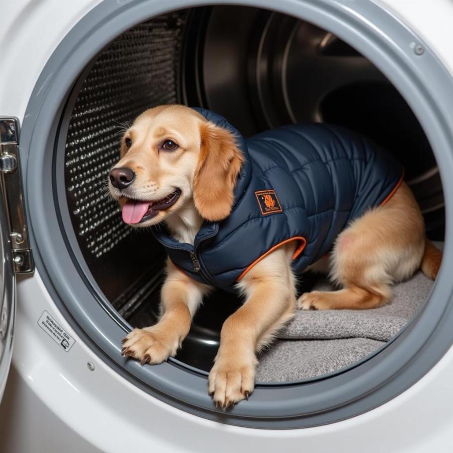 Cleaning a Dog Puffer Jacket