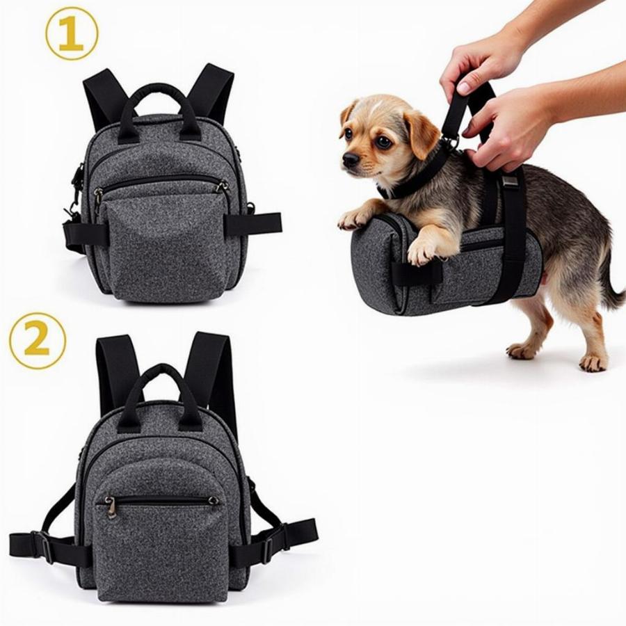 Dog safety in a backpack carrier