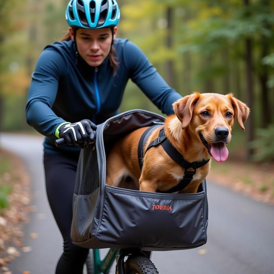 Safety tips for cycling with a dog