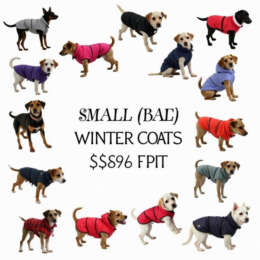 Small dog coats in different price ranges