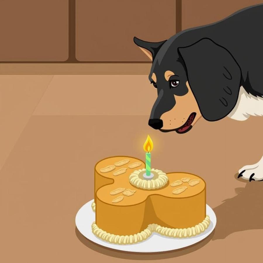 Simple Dog Shaped Cake Recipe