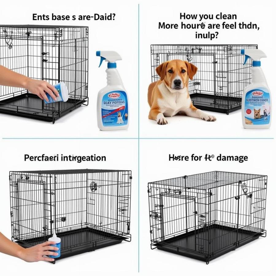 Maintaining a large foldable dog cage