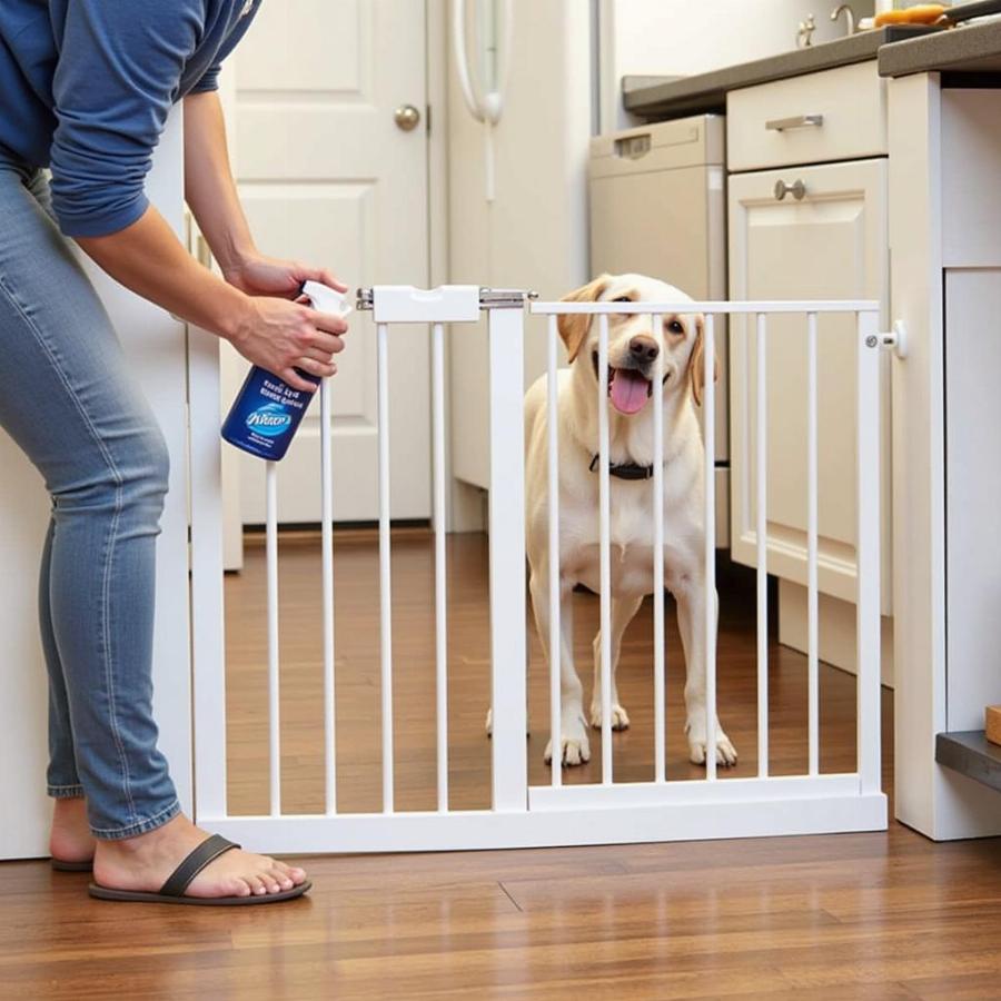 Maintaining a dog gate for small breeds