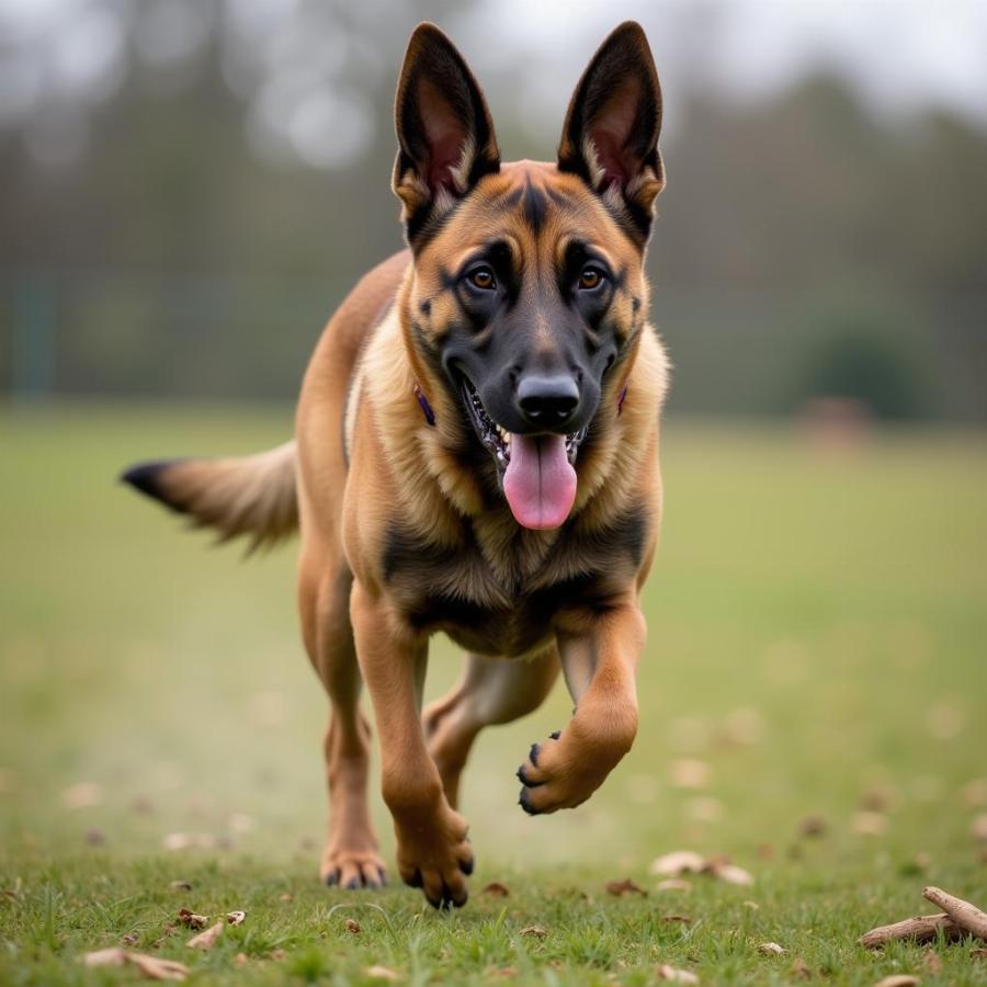 Chó chăn cừu Malinois Bỉ đang hoạt động