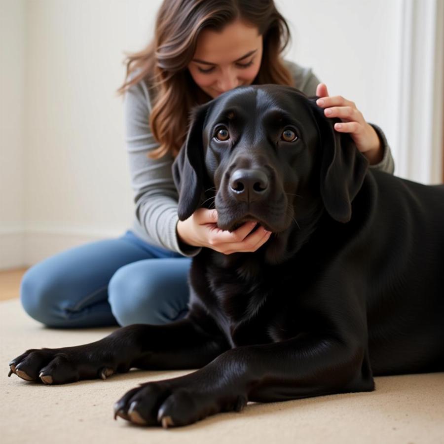 Black Dog and Owner Connection