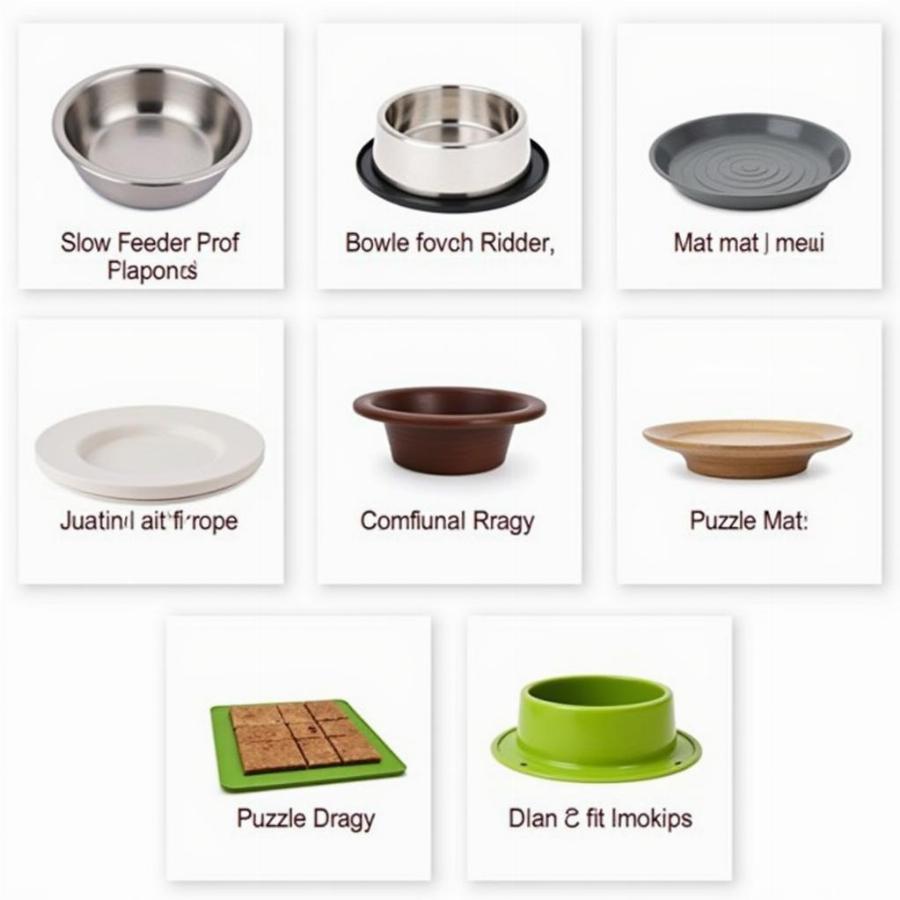 Different types of slow feeder bowls for dogs