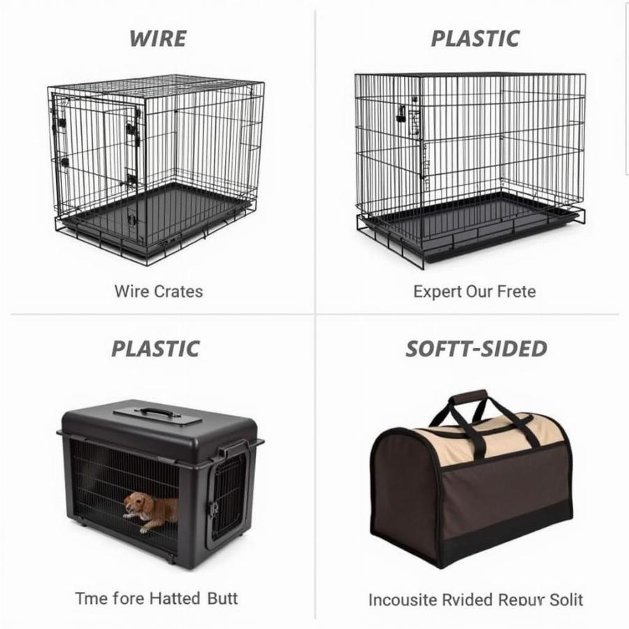 Different types of crates at PetSmart