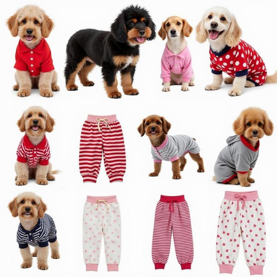 Variety of dog pajama pants