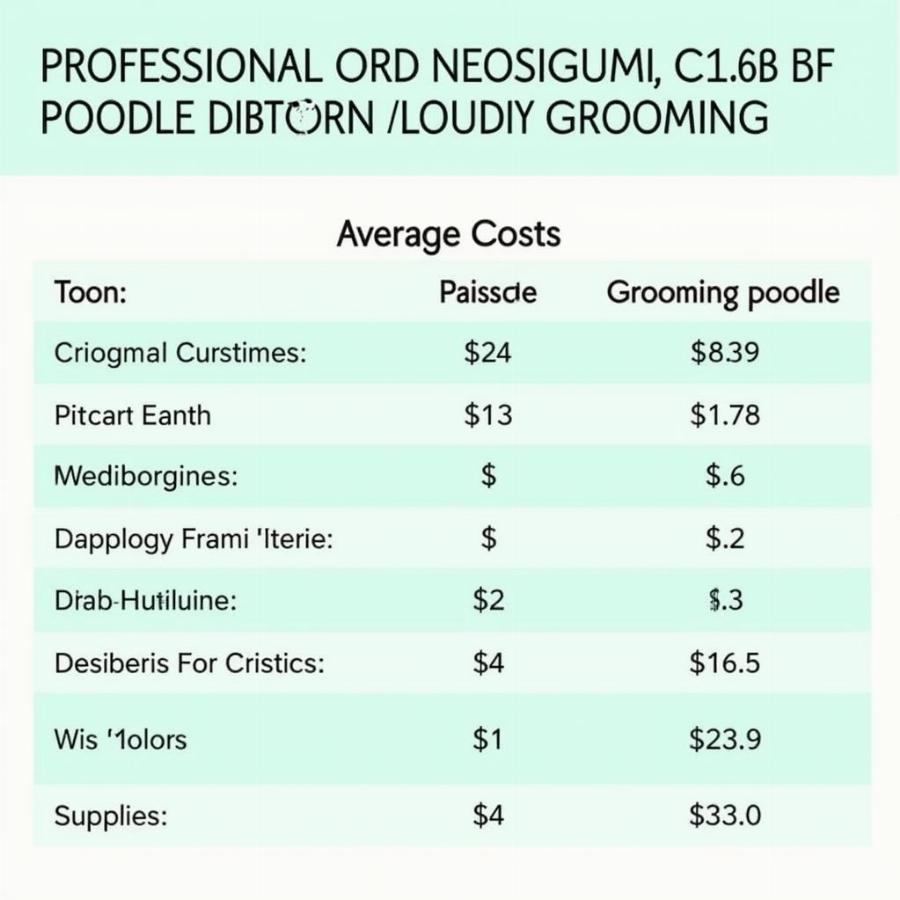 Poodle Grooming Costs