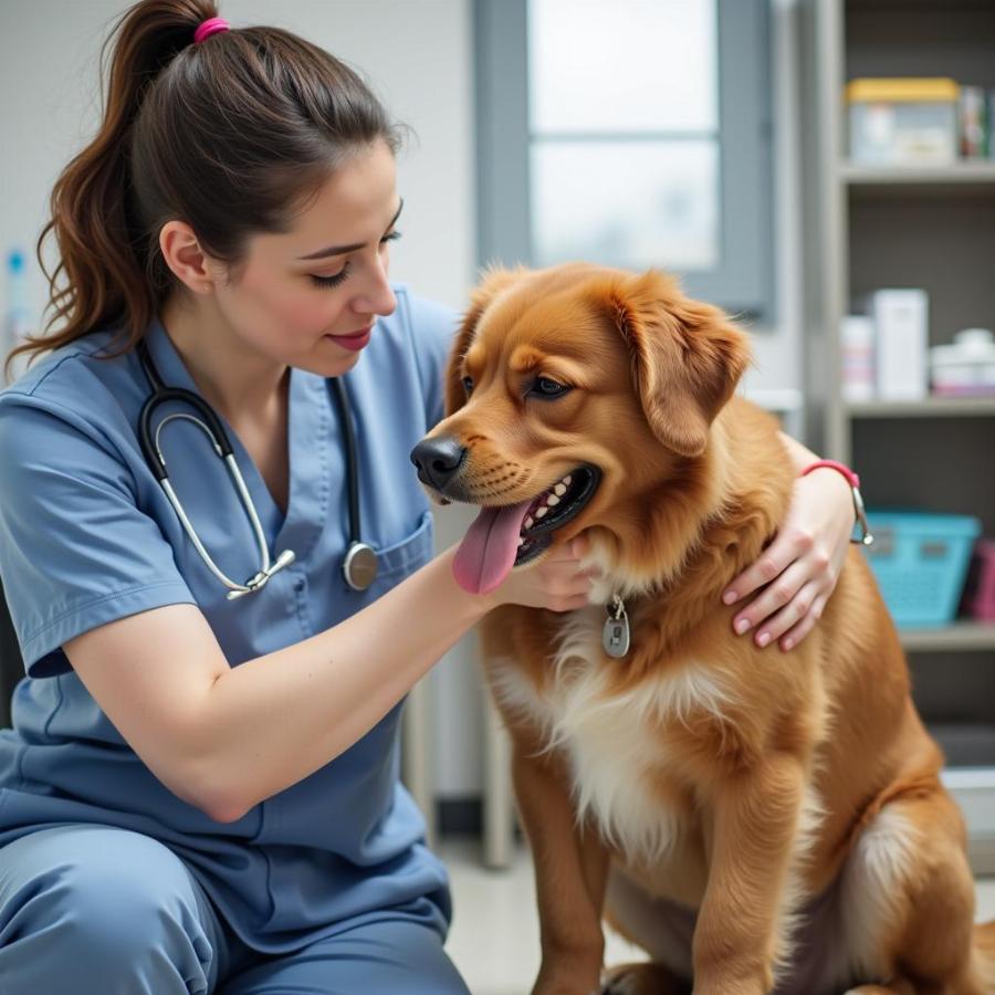 Healthcare for big brown fluffy dogs