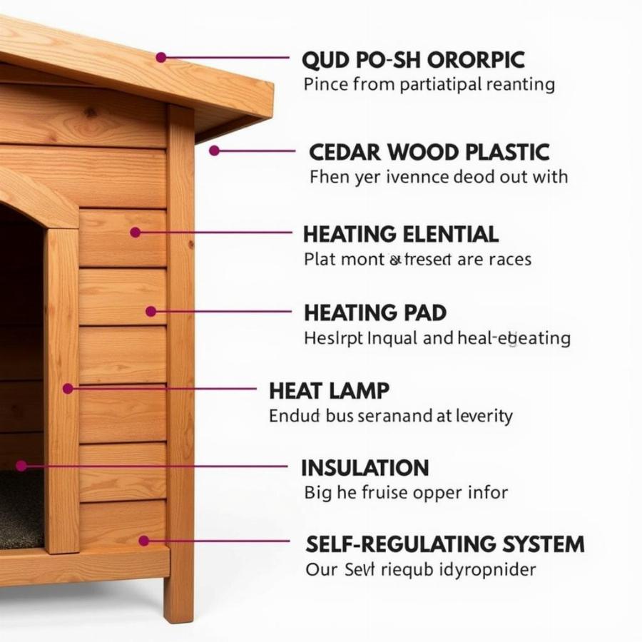 Chất liệu và tính năng của outdoor heated dog house