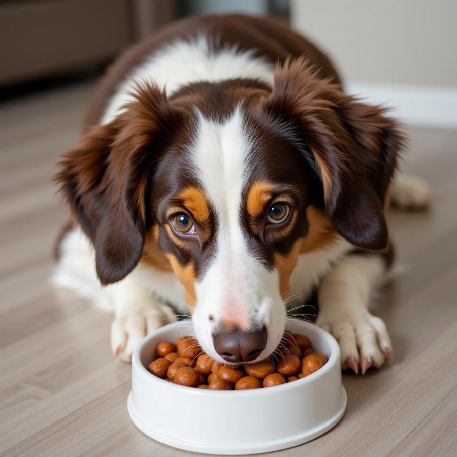 Aussie Dog Eating