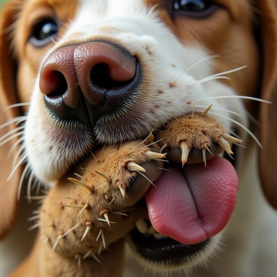 Dog Injured by Cactus