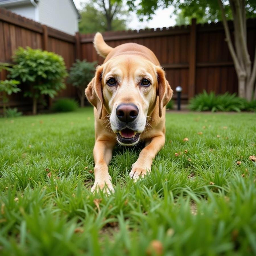 Dog Urinating Outdoors