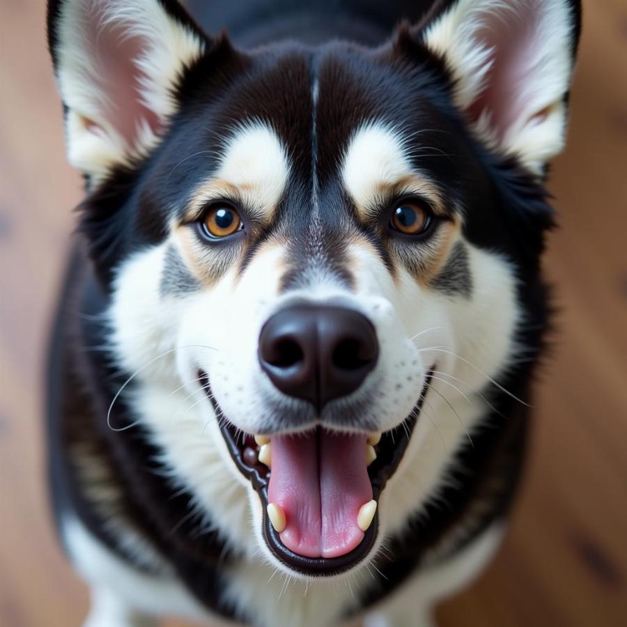 Chó Husky với biểu cảm hài hước