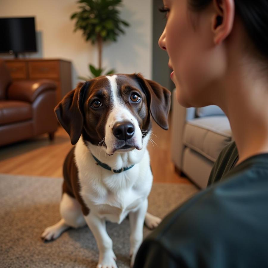 Dogs Responding to Human Voices