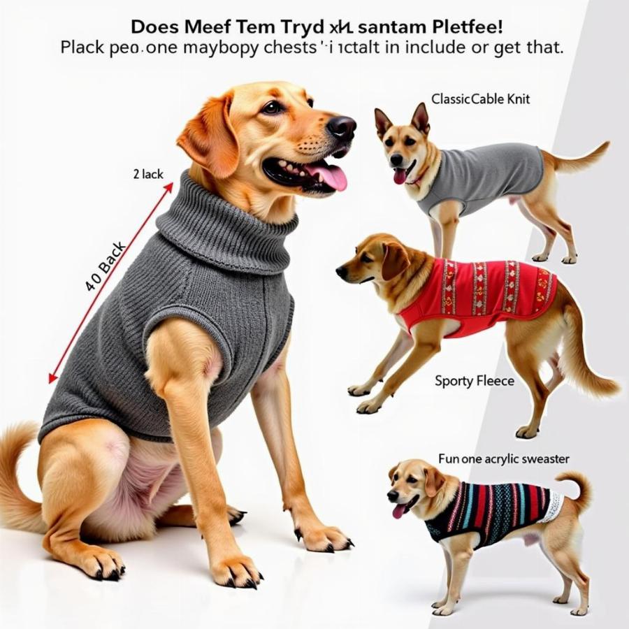 Choosing a sweater for large dogs