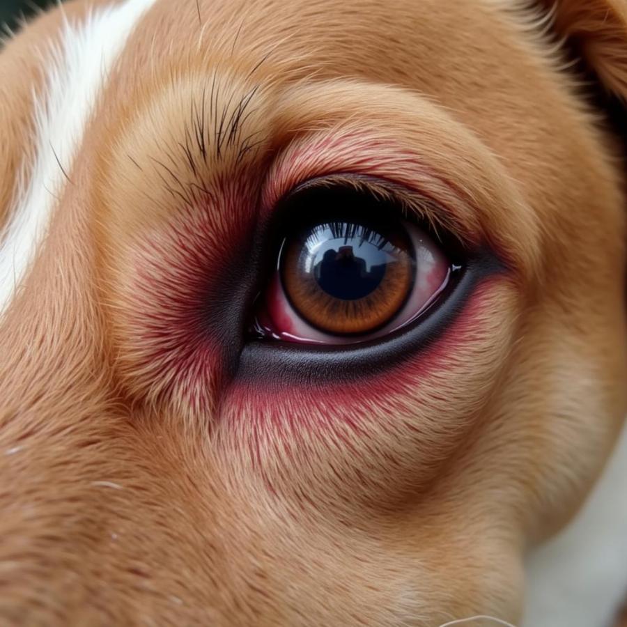 Inflamed Conjunctiva in a Canine