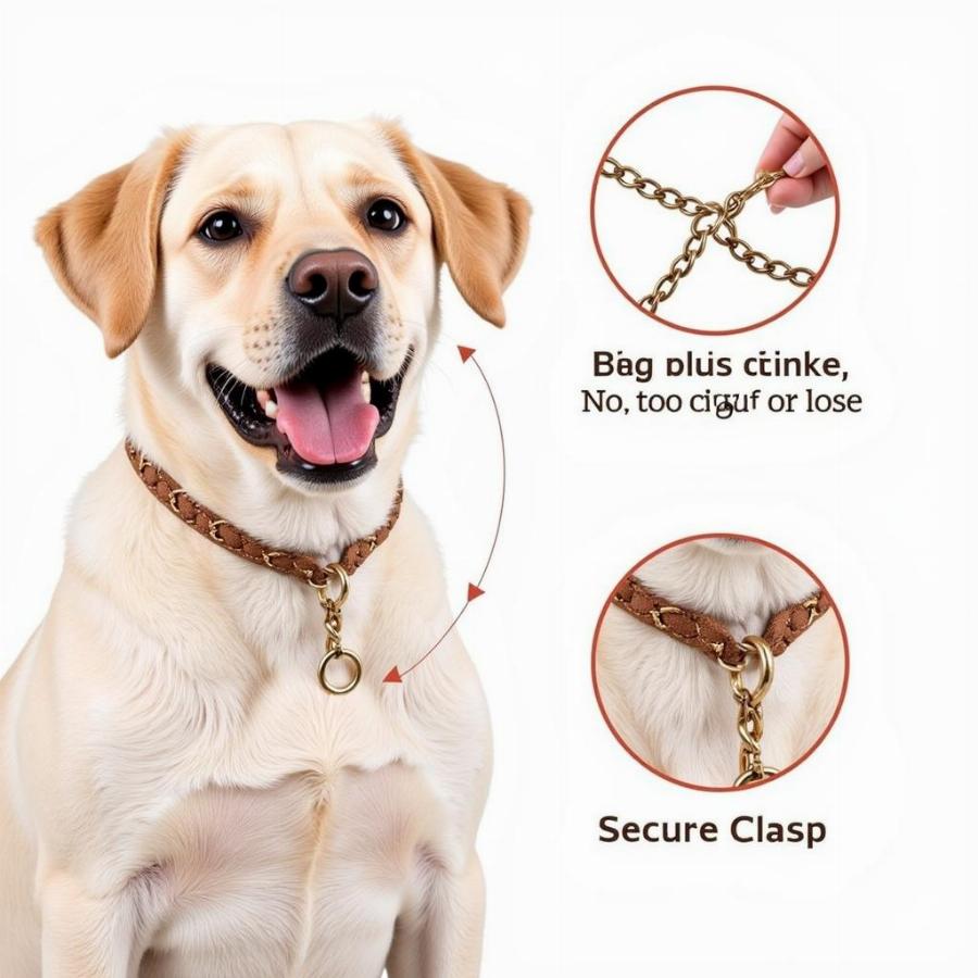 Đảm bảo an toàn cho chó đeo dây xích cuban link