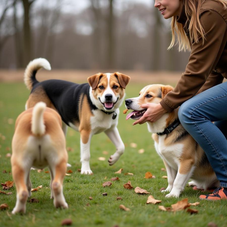 Training dog to stop barking using positive reinforcement