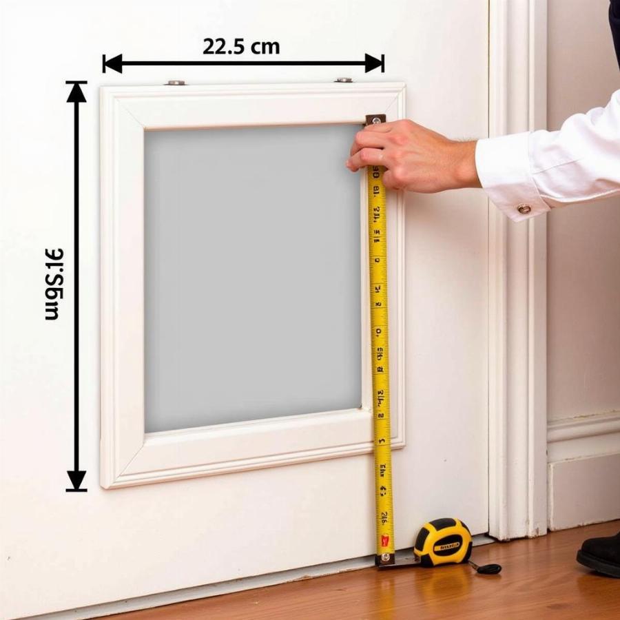 Measuring a dog door flap