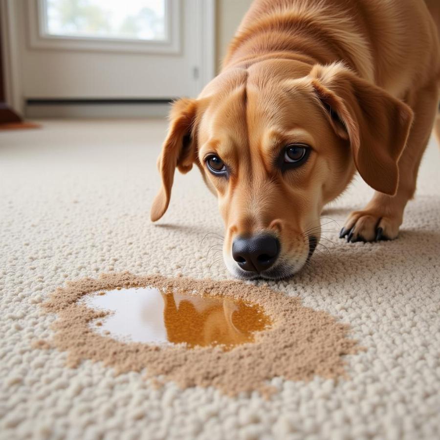 Dog Peeing on Carpet