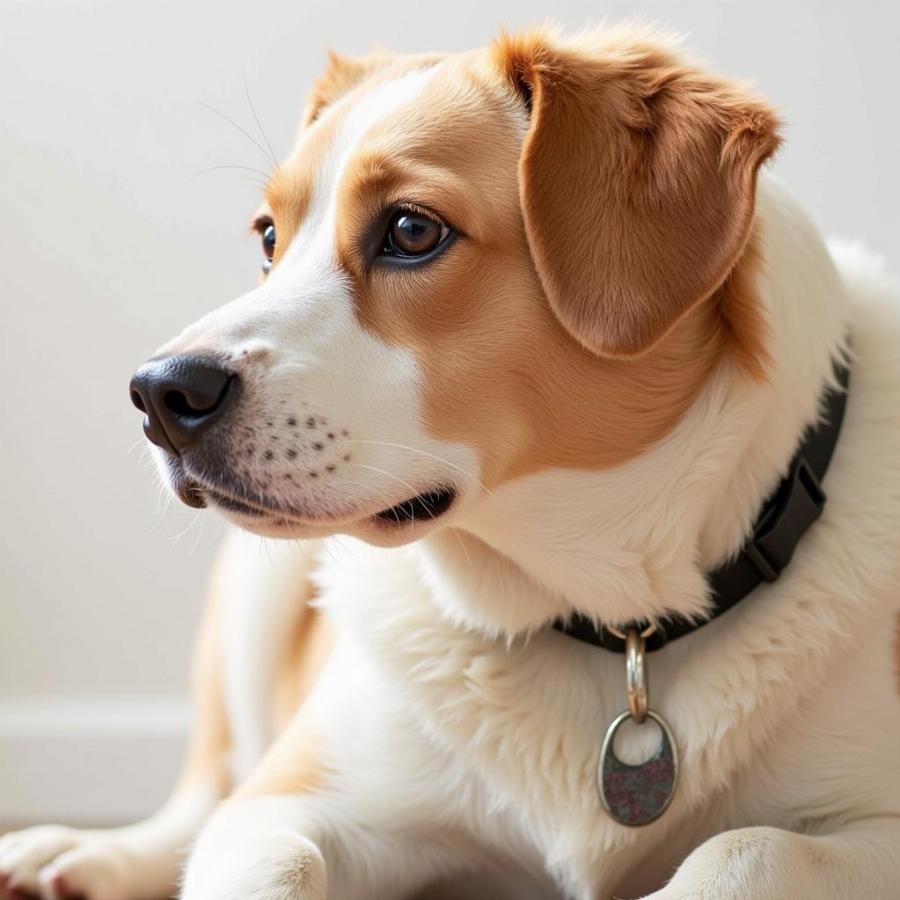 Dog Wearing a Prevention Collar